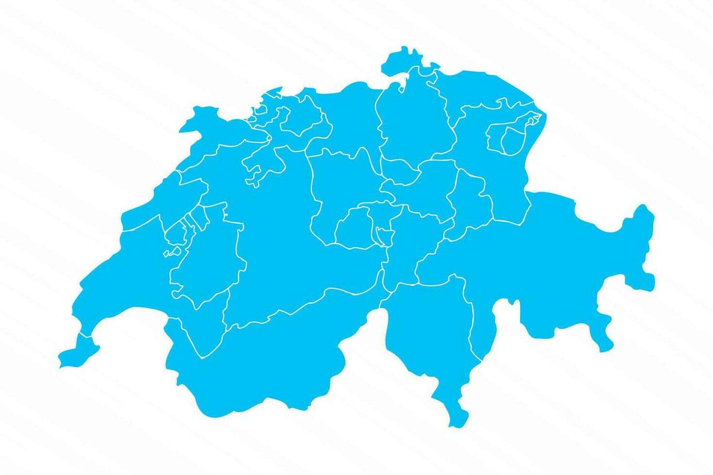 plano diseño mapa de Suiza con detalles vector