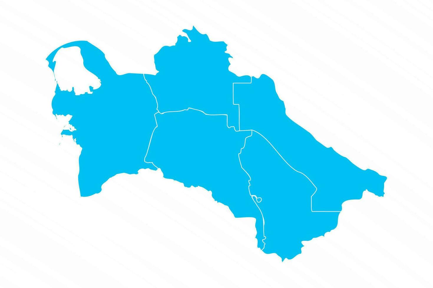 plano diseño mapa de Turkmenistán con detalles vector