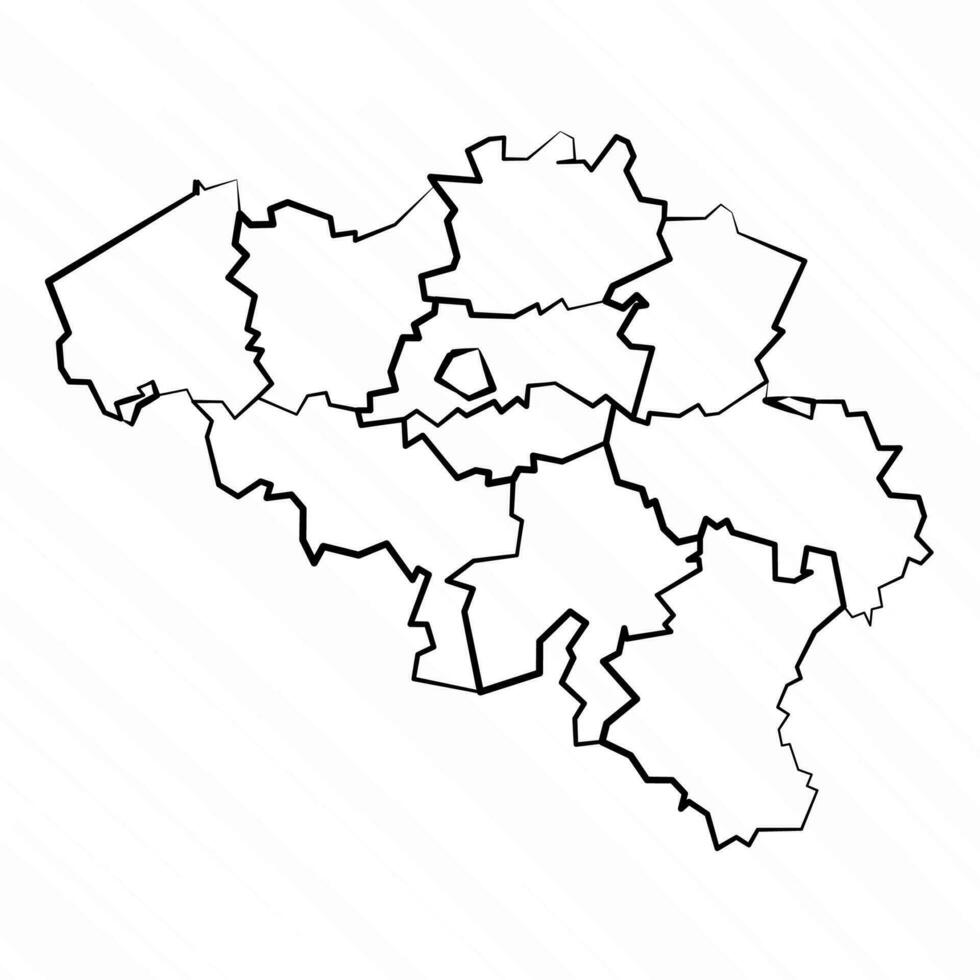 Hand Drawn Belgium Map Illustration vector