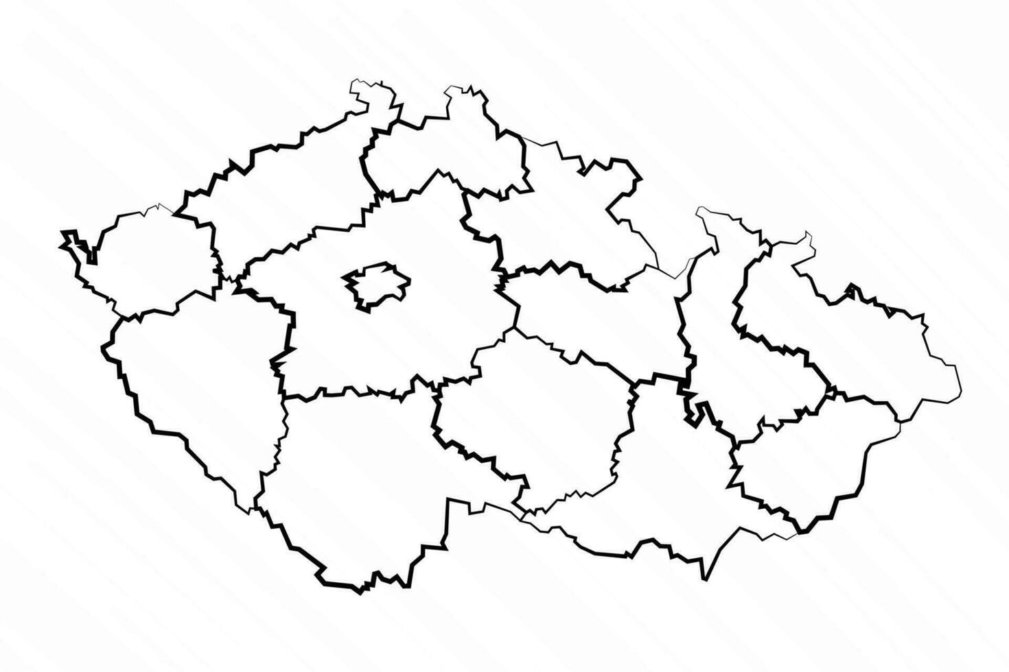 mano dibujado checo república mapa ilustración vector