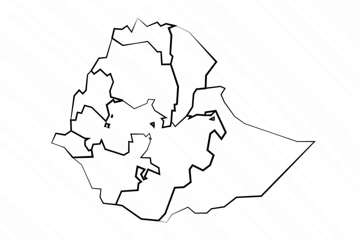 Hand Drawn Ethiopia Map Illustration vector