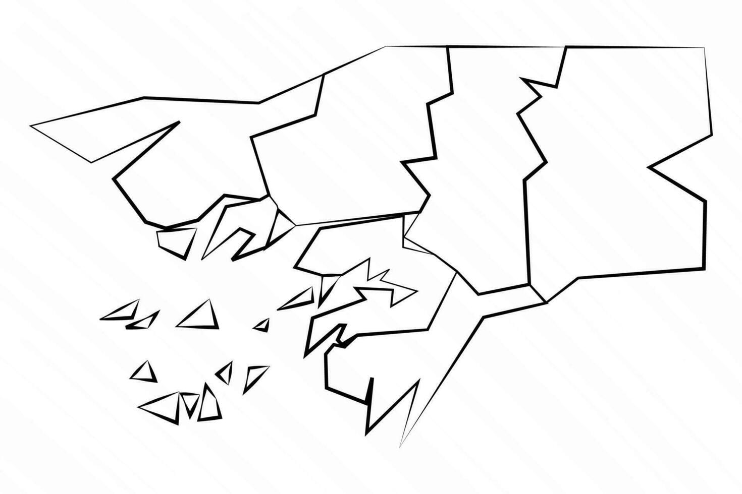 mano dibujado Guinea Bissau mapa ilustración vector