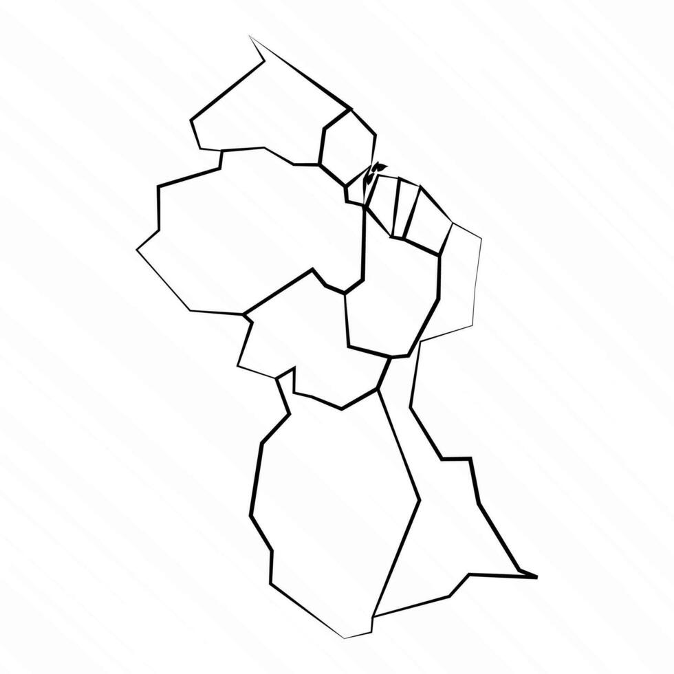 Hand Drawn Guyana Map Illustration vector