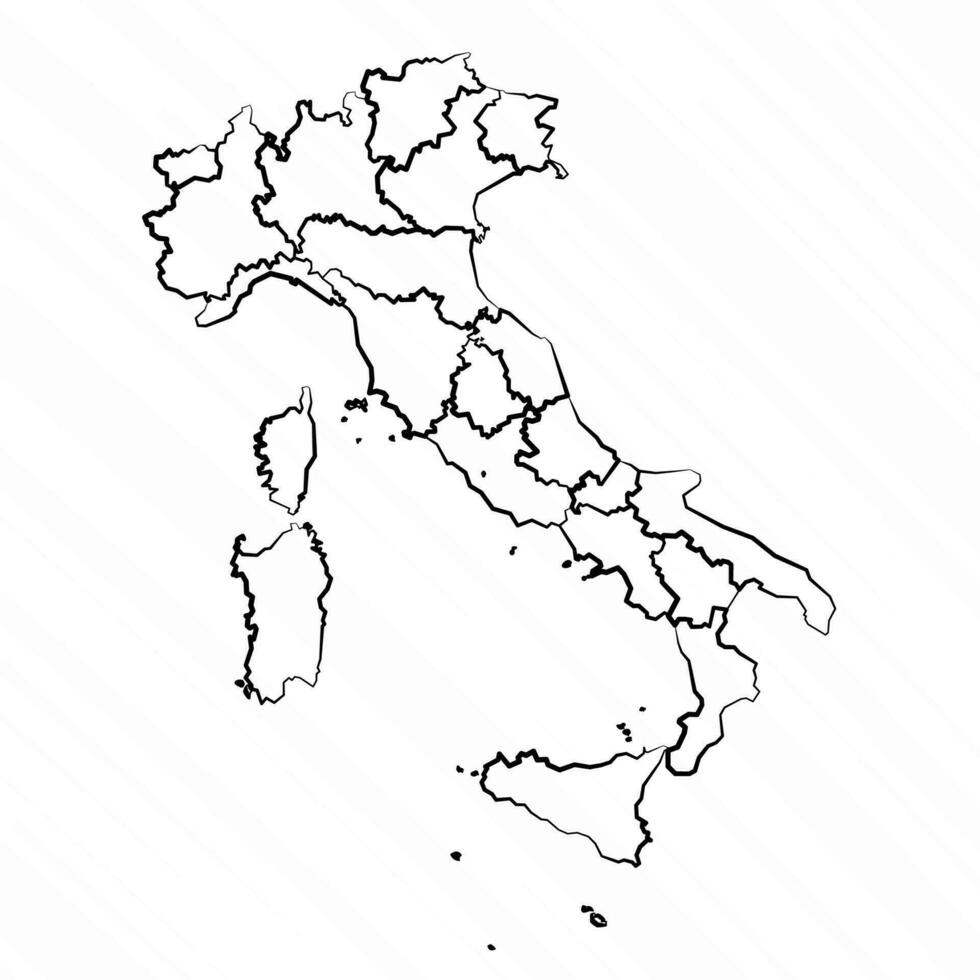 mano dibujado Italia mapa ilustración vector