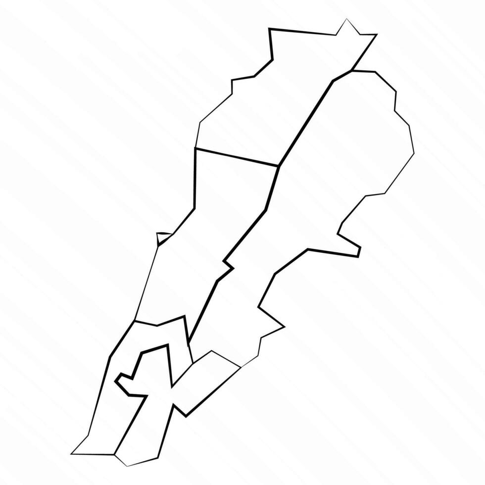 mano dibujado Líbano mapa ilustración vector