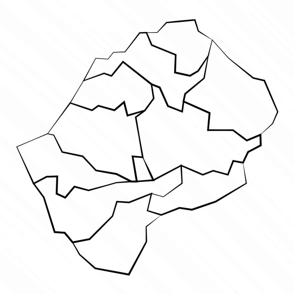 Hand Drawn Lesotho Map Illustration vector