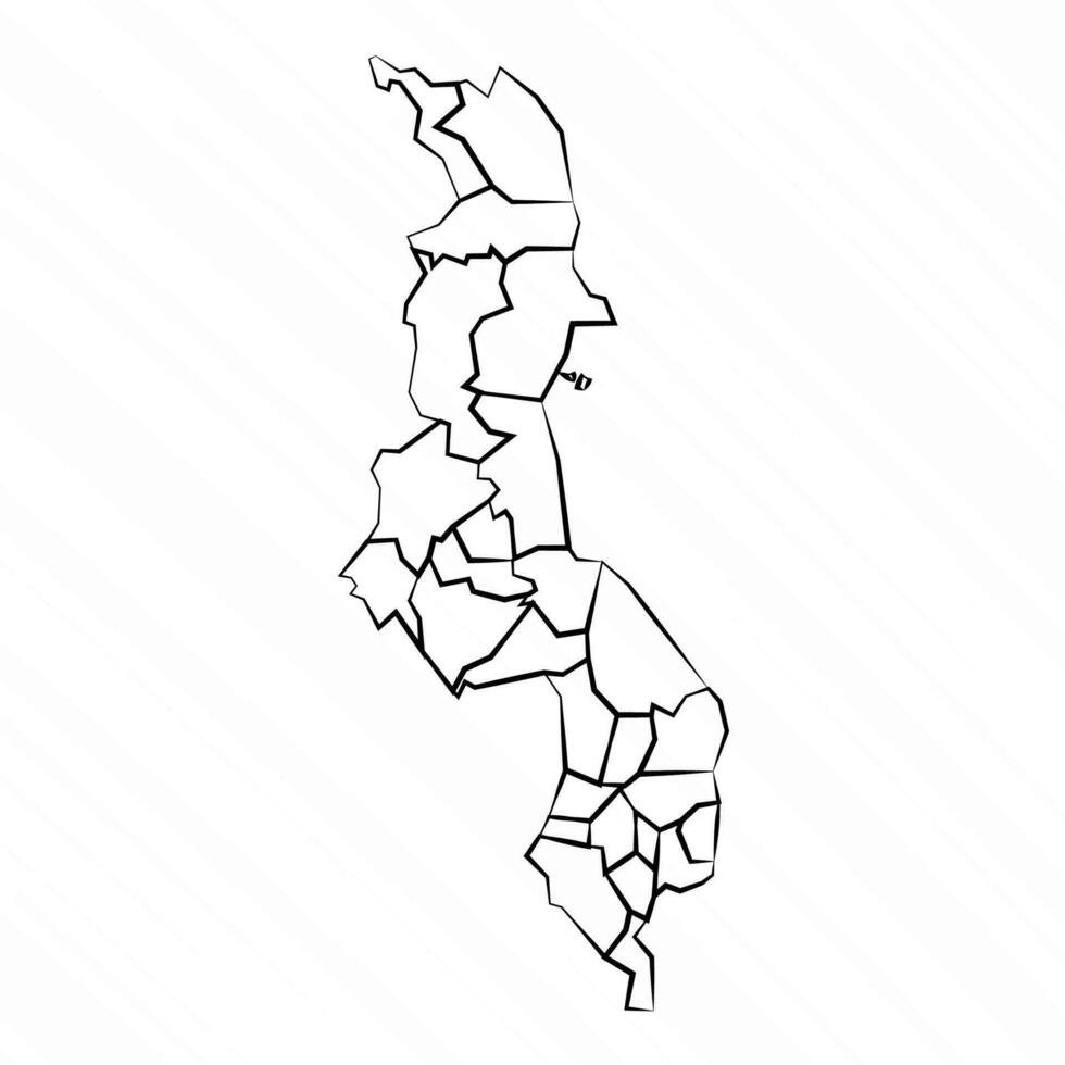 Hand Drawn Malawi Map Illustration vector