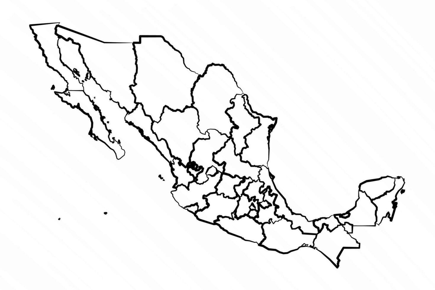 mano dibujado mexico mapa ilustración vector