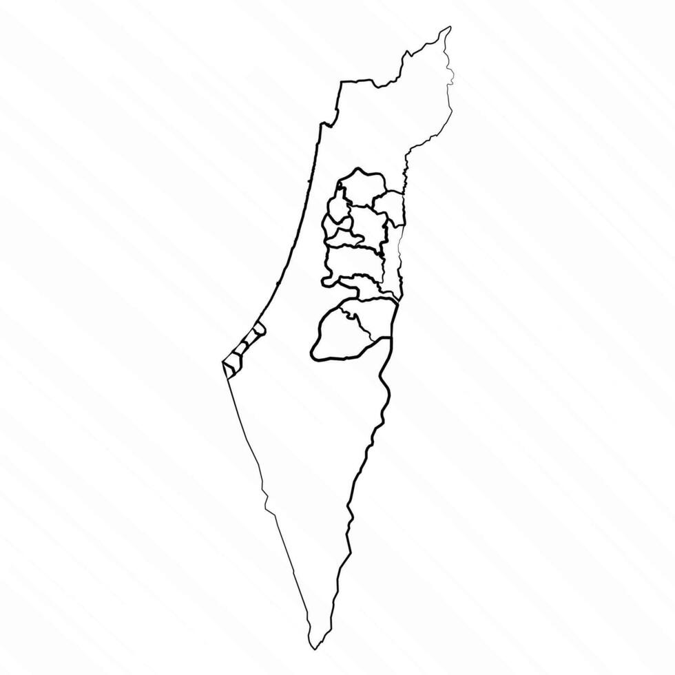 mano dibujado Palestina mapa ilustración vector