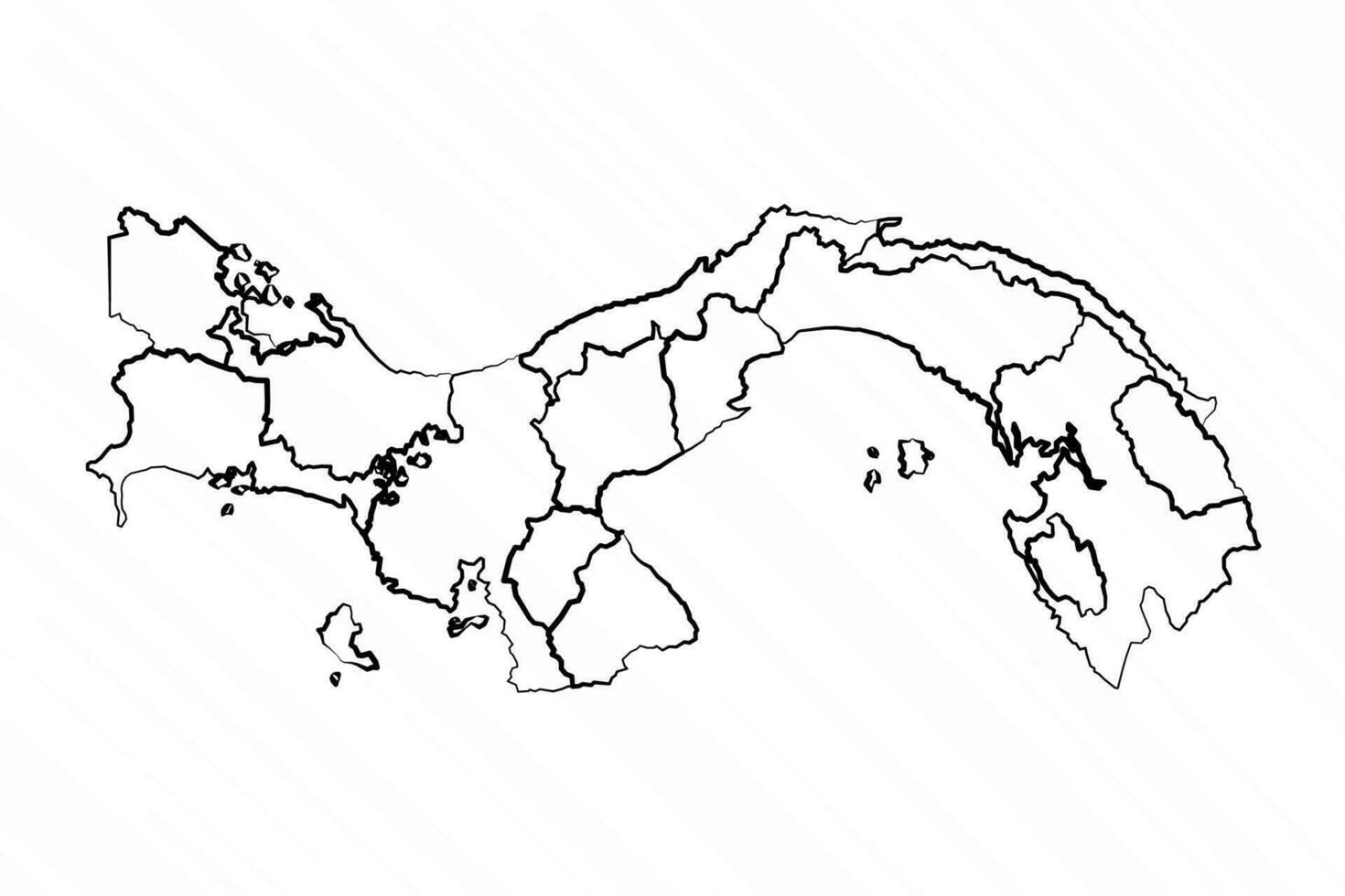 mano dibujado Panamá mapa ilustración vector
