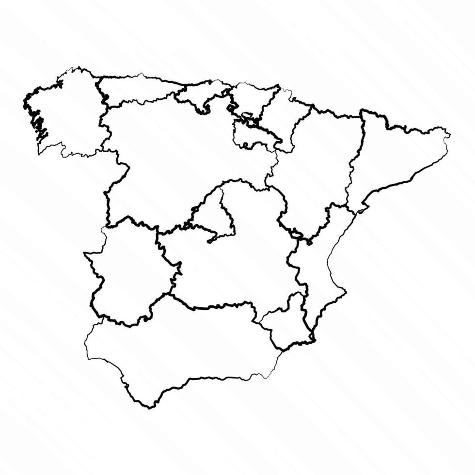 mano dibujado España mapa ilustración vector