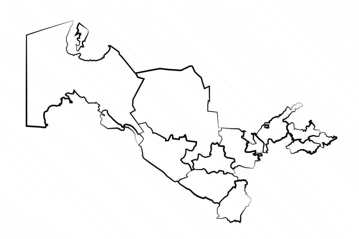 mano dibujado Uzbekistán mapa ilustración vector