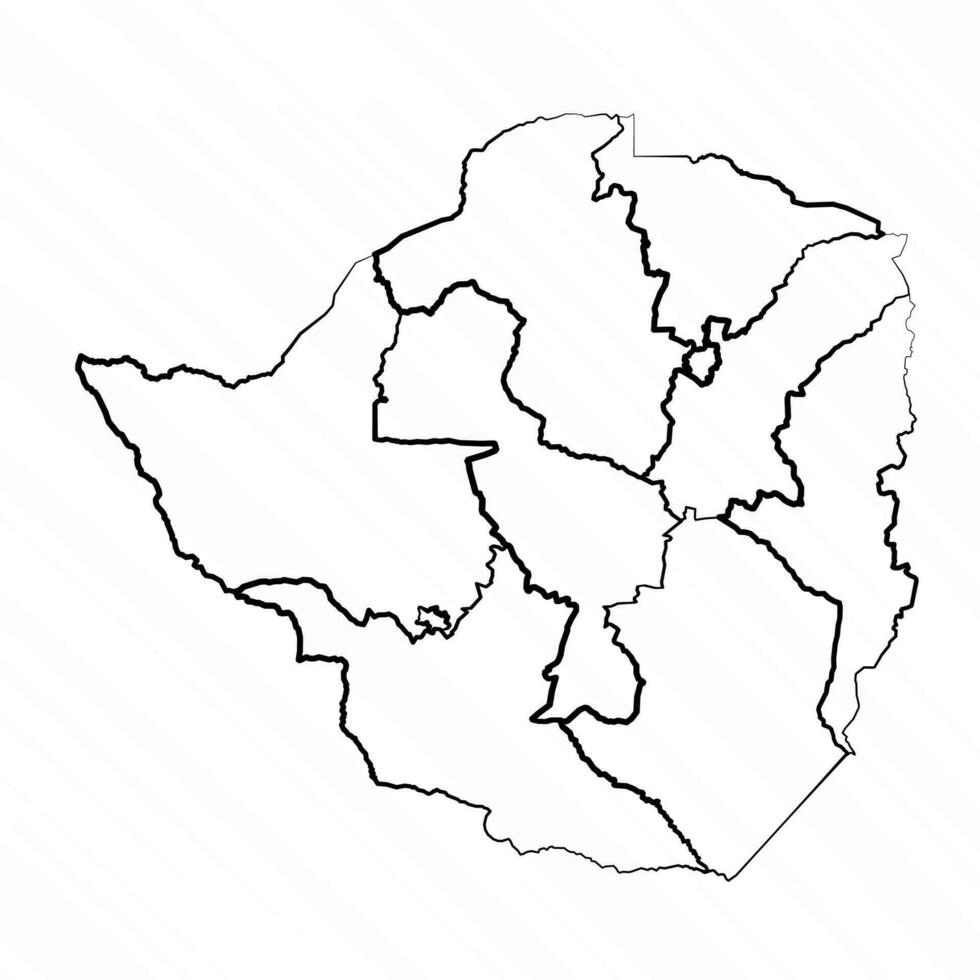 Hand Drawn Zimbabwe Map Illustration vector