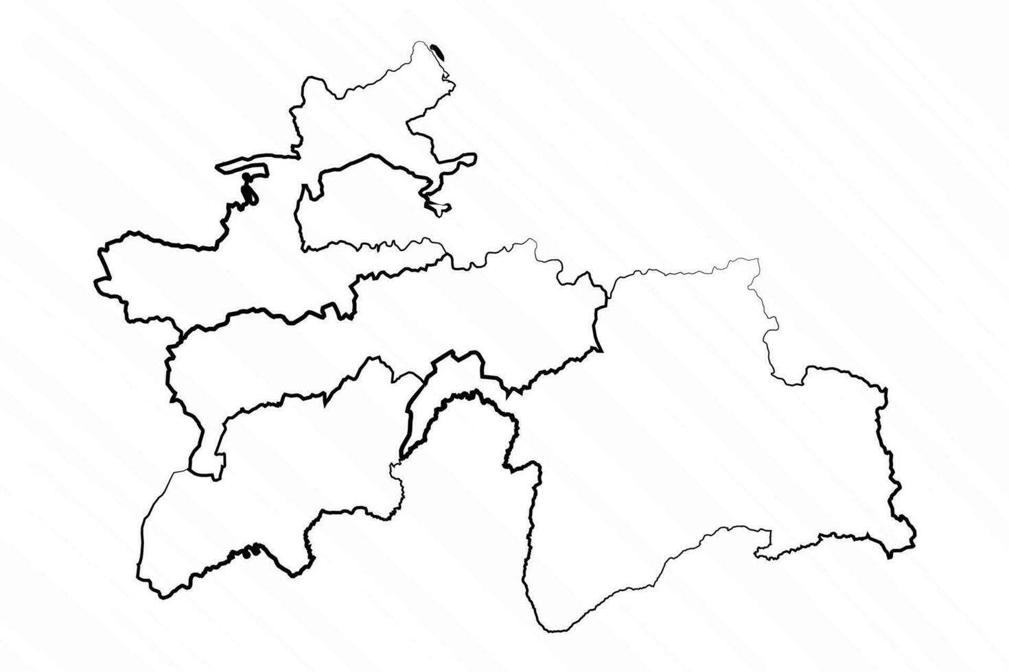 Hand Drawn Tajikistan Map Illustration vector