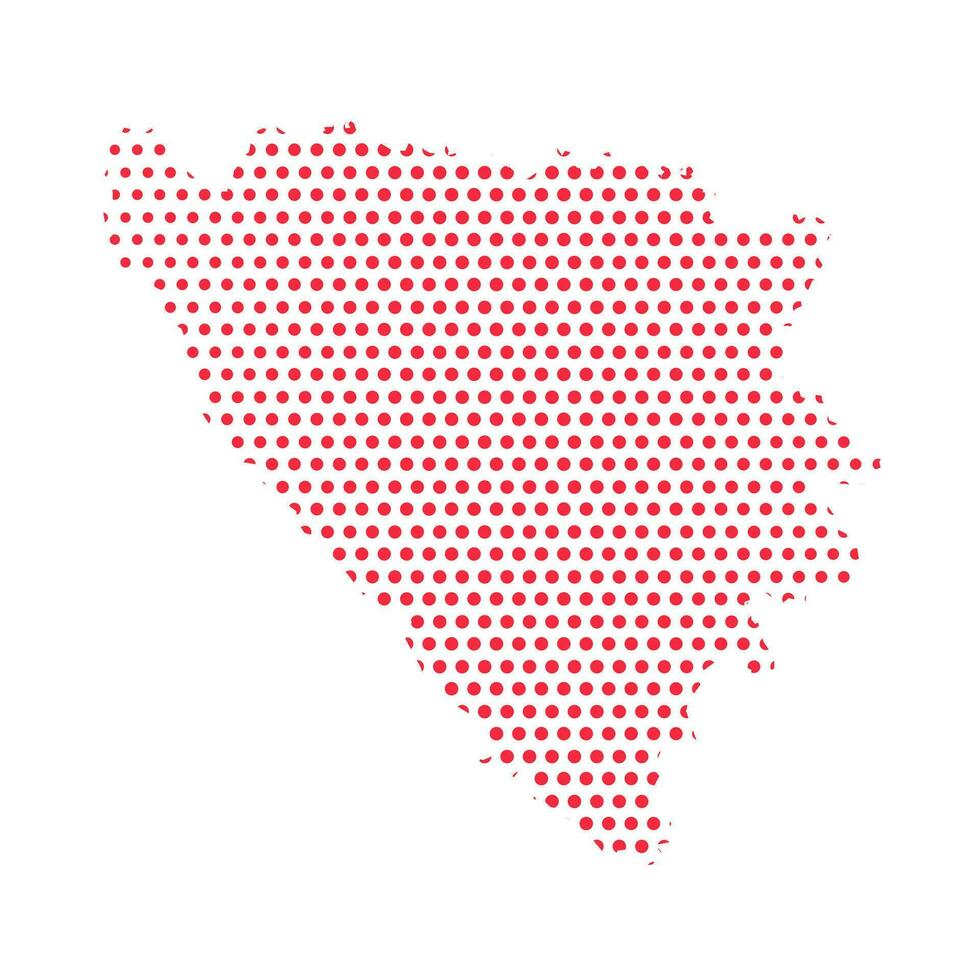 Vector Bosnia and Herzegovina Dotted Map Illustration