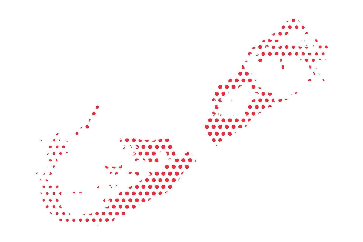 Vector Bermuda Dotted Map Illustration