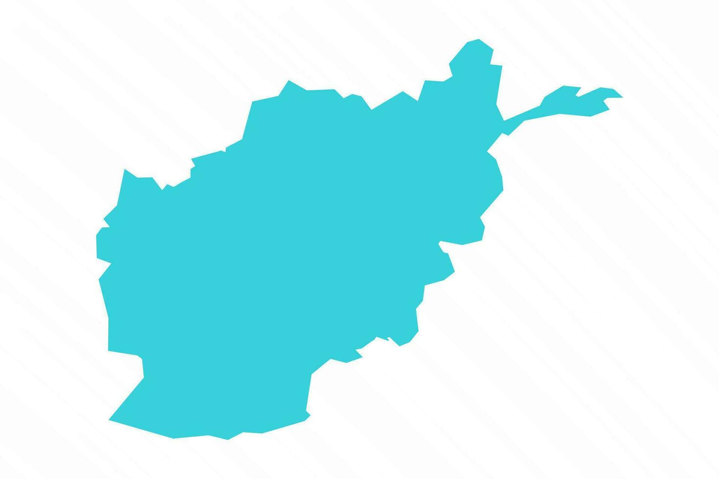 Vector Simple Map of Afghanistan Country