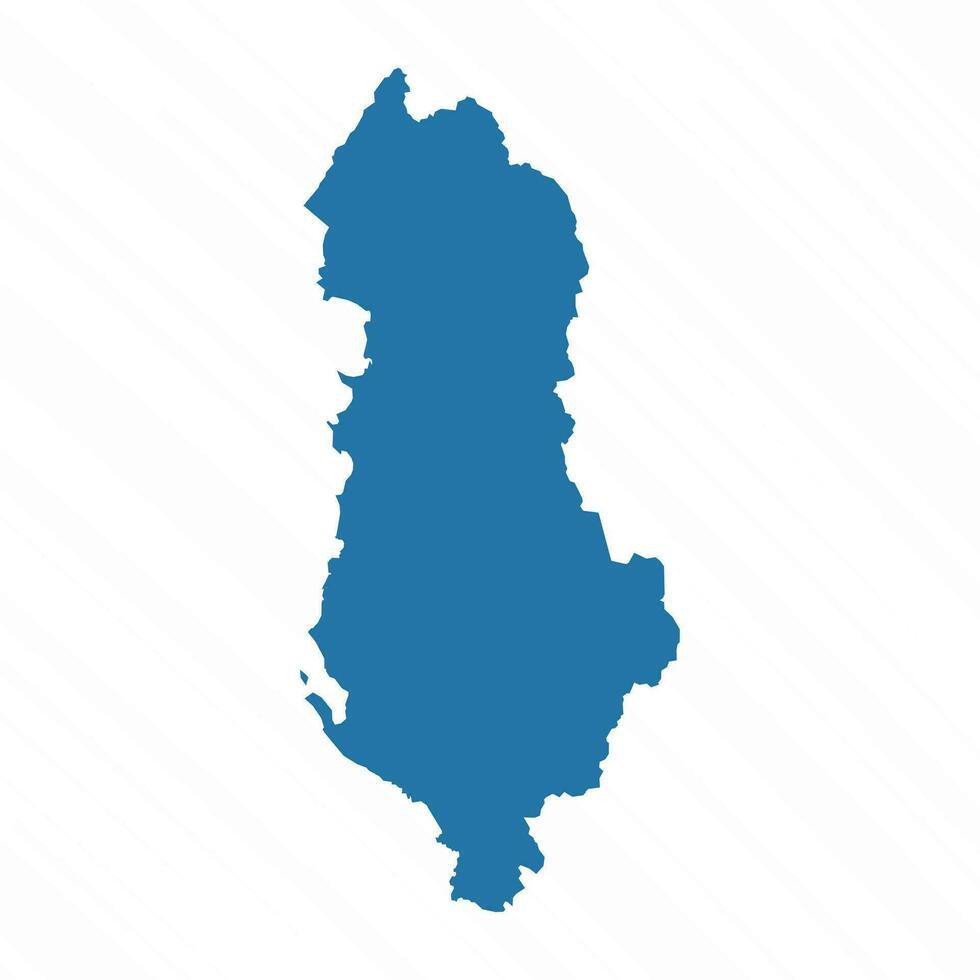 Vector Simple Map of Albania Country