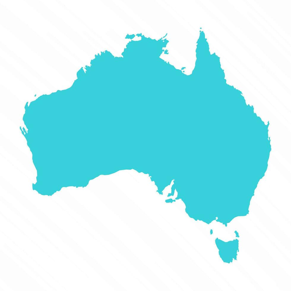 Vector Simple Map of Australia Country