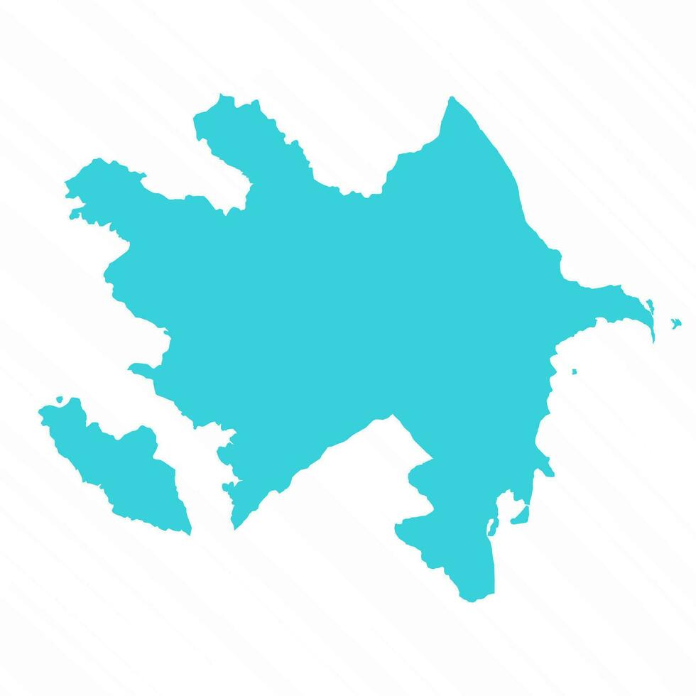 Vector Simple Map of Azerbaijan Country
