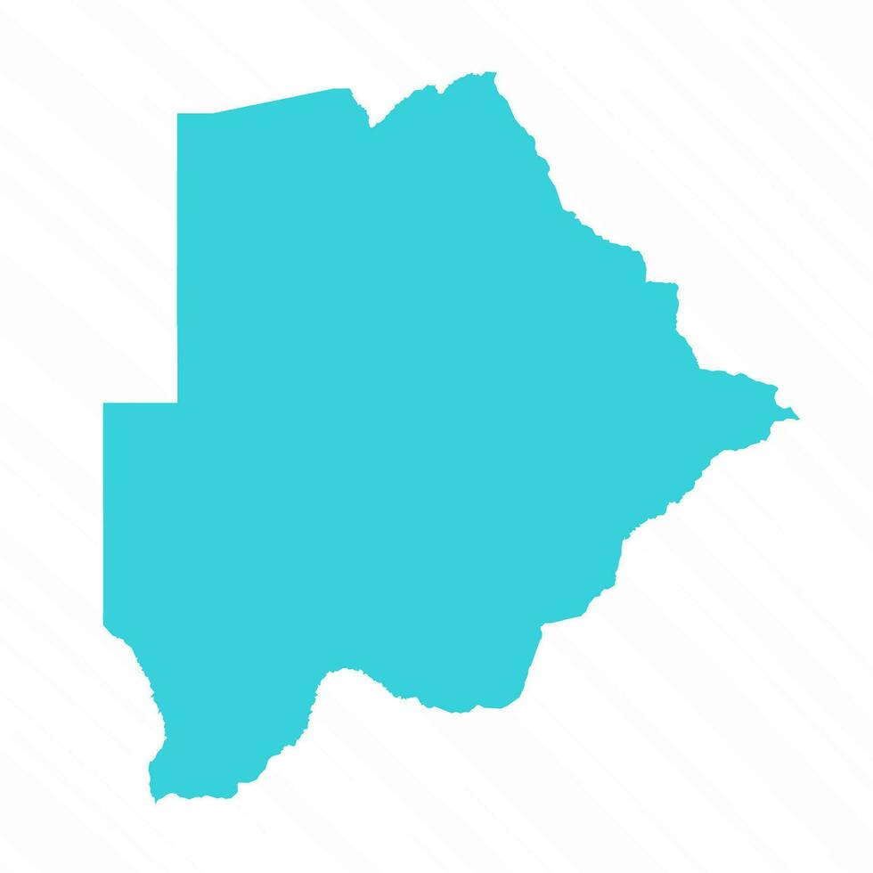 Vector Simple Map of Botswana Country