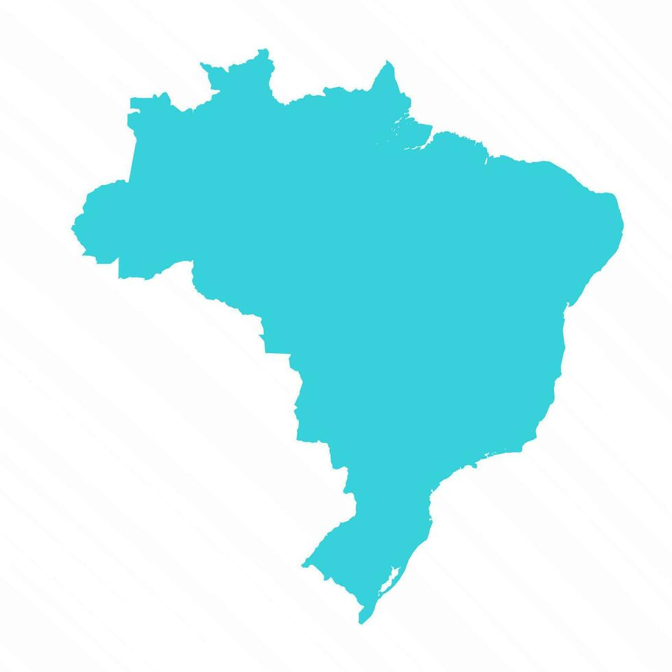 Vector Simple Map of Brazil Country