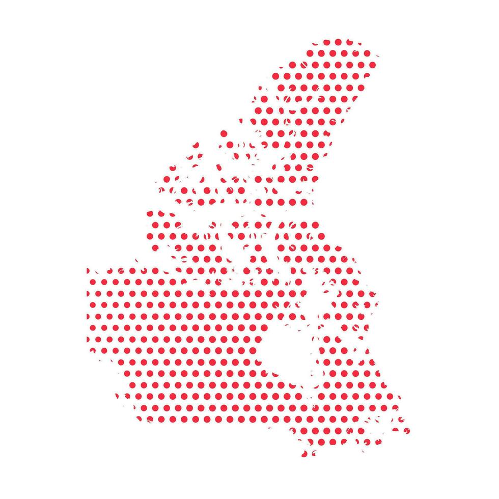 Vector Canada Dotted Map Illustration