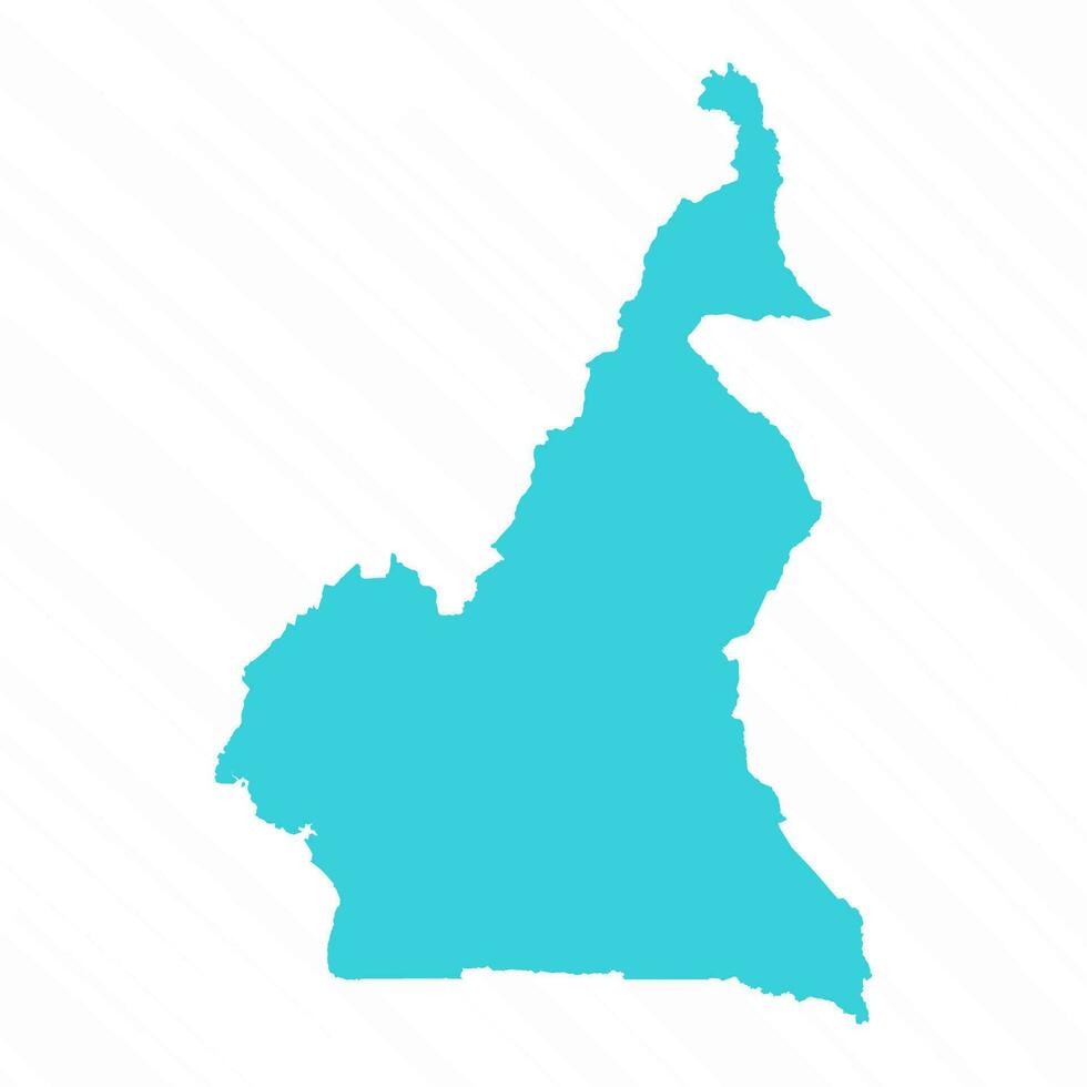 Vector Simple Map of Cameroon Country