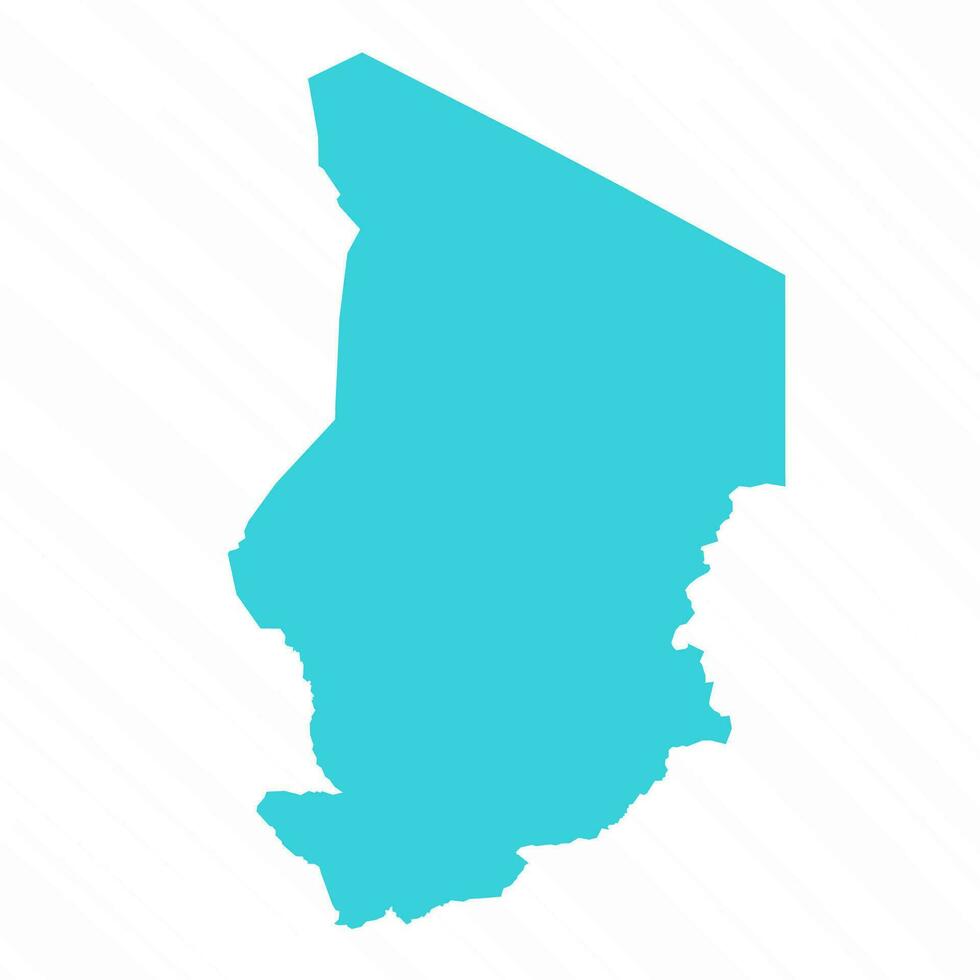 Vector Simple Map of Chad Country