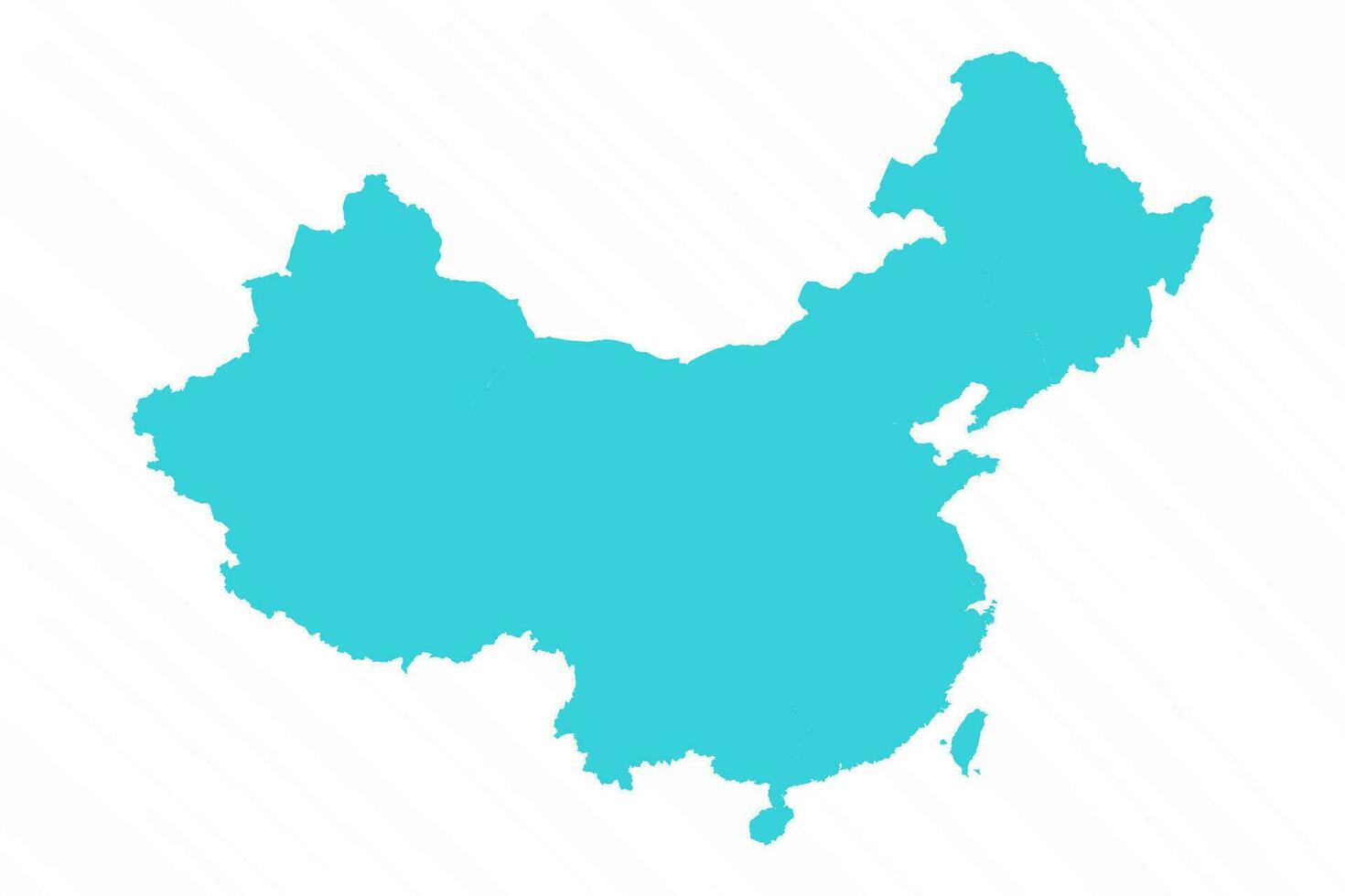 Vector Simple Map of China Country