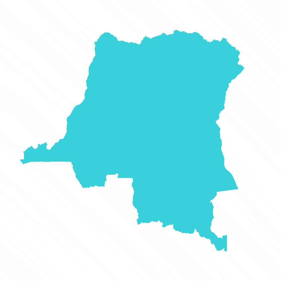 Vector Simple Map of Democratic Republic of the Congo Country