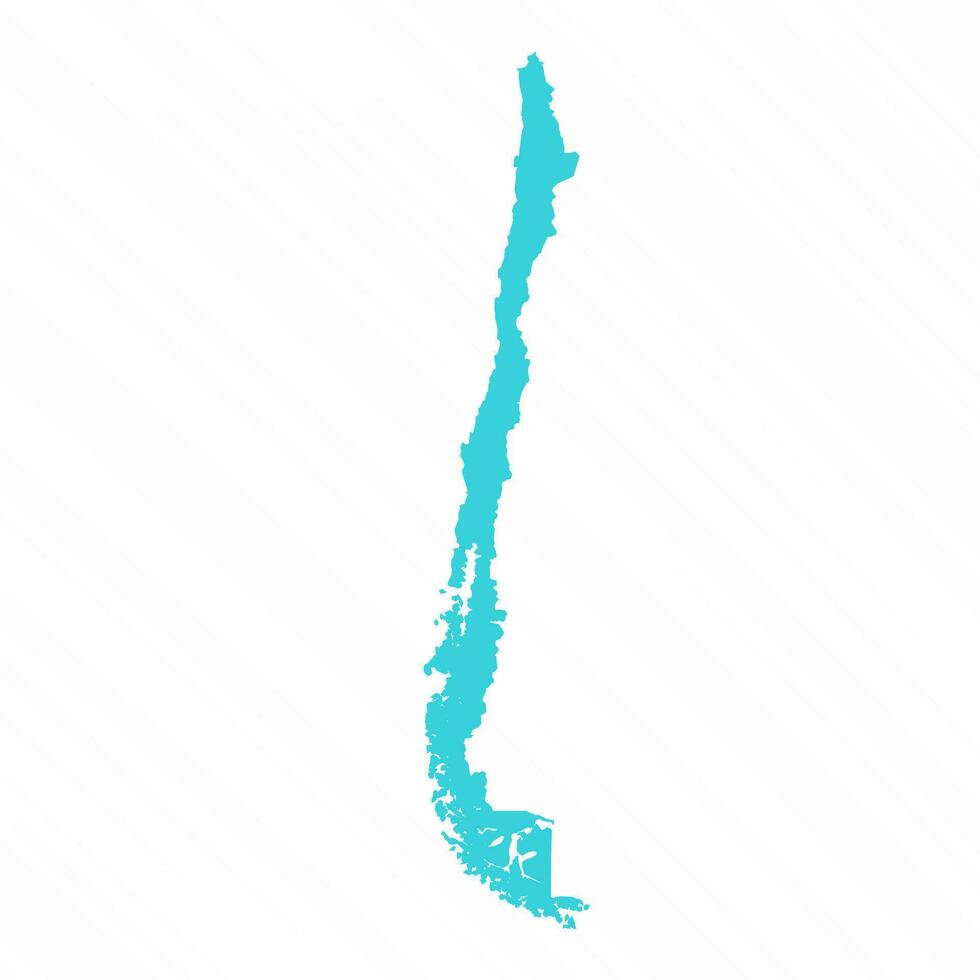 Vector Simple Map of Chile Country