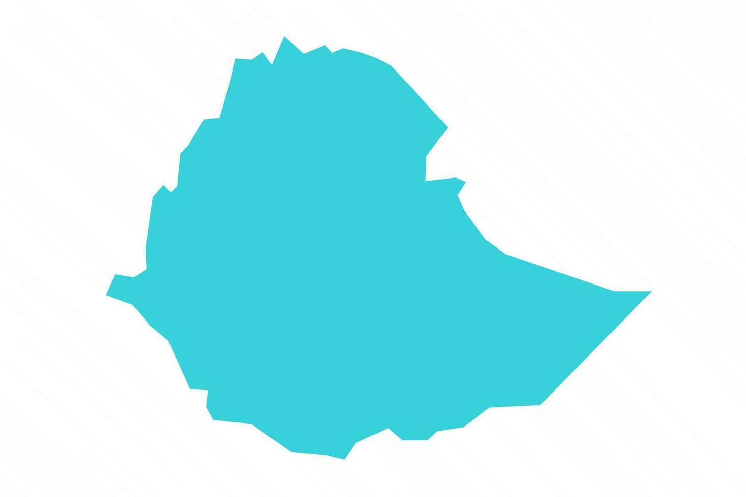 Vector Simple Map of Ethiopia Country