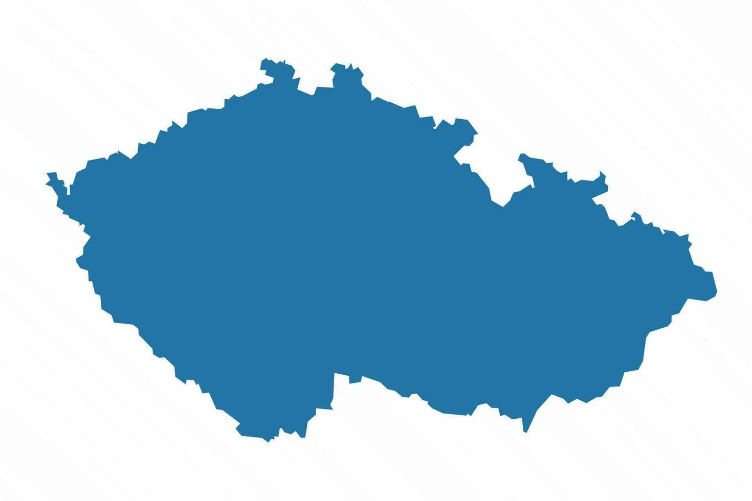 Vector Simple Map of Czech Republic Country