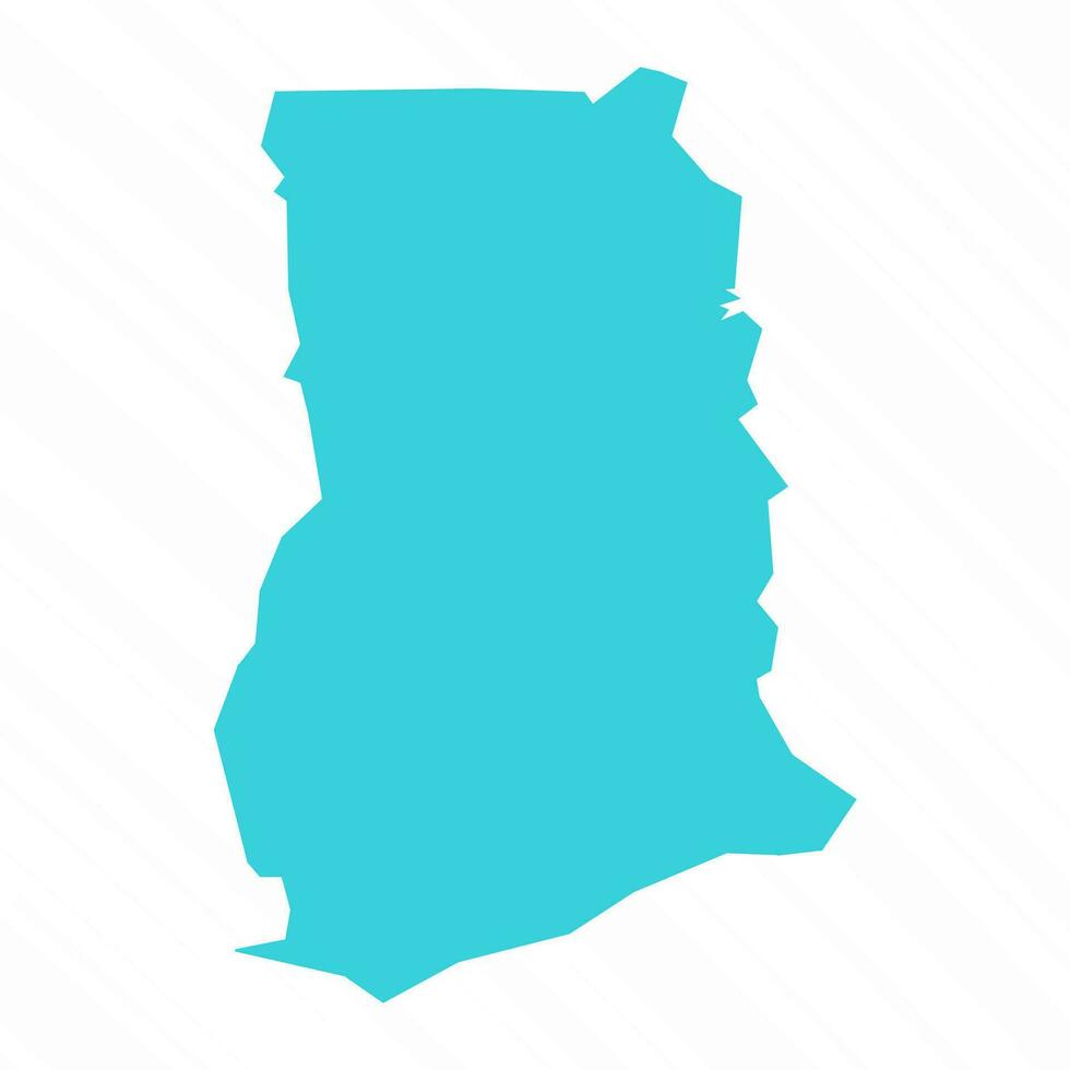 Vector Simple Map of Ghana Country