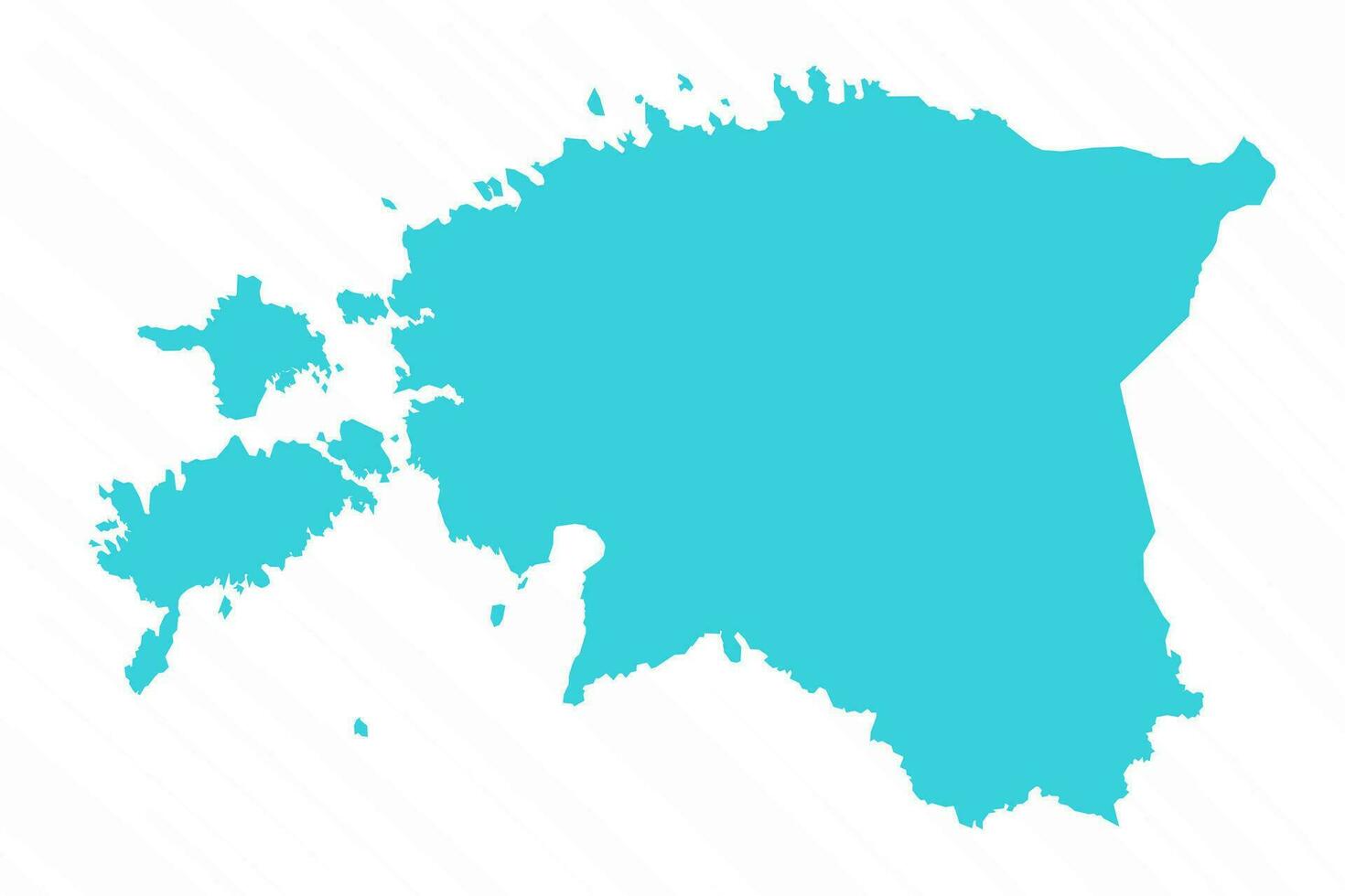 Vector Simple Map of Estonia Country