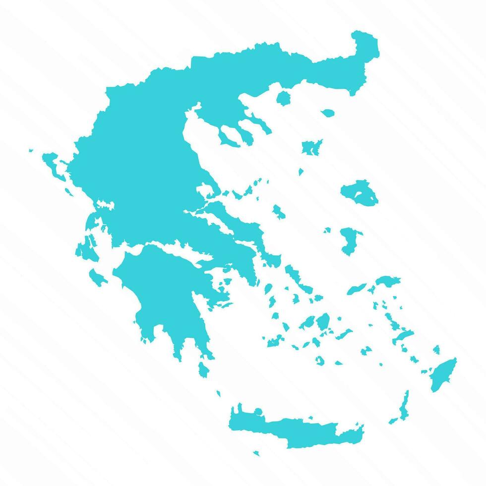 Vector Simple Map of Greece Country