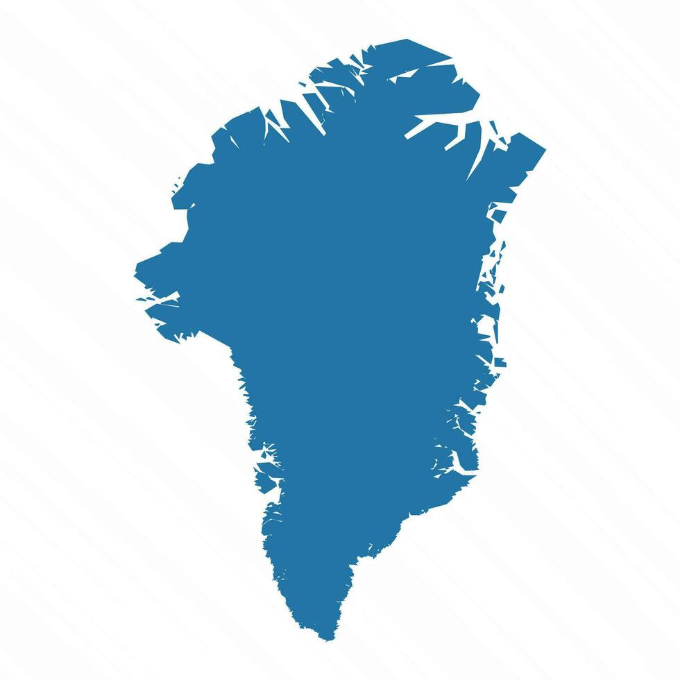 Vector Simple Map of Greenland Country