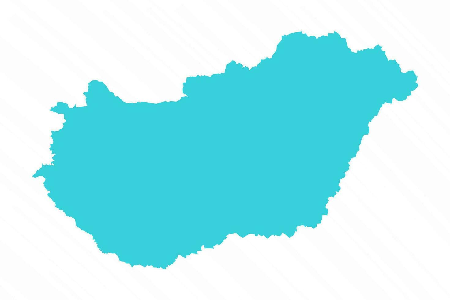 Vector Simple Map of Hungary Country