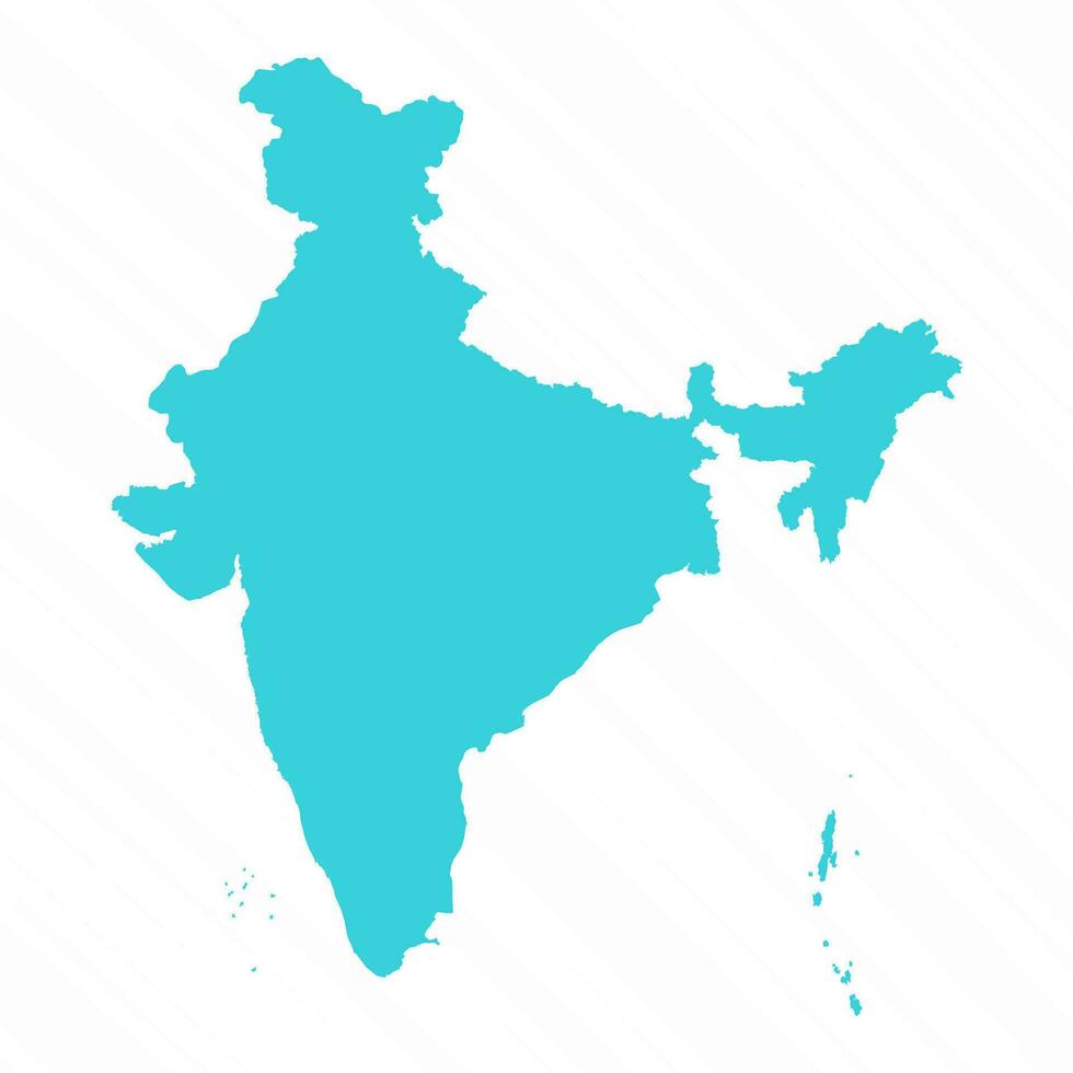 Vector Simple Map of India Country