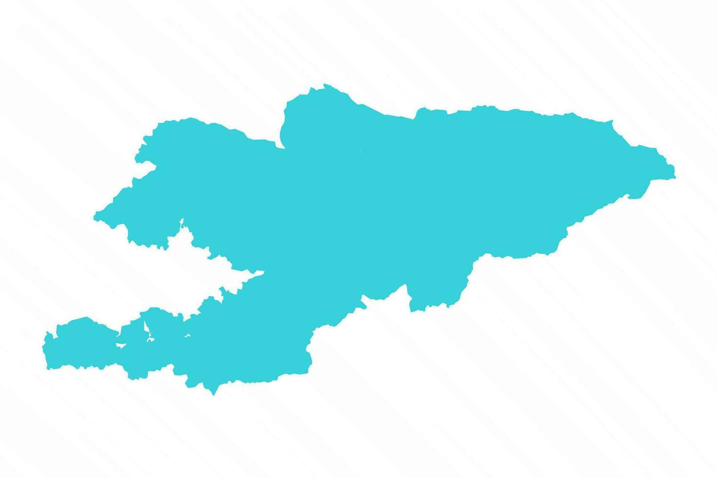 Vector Simple Map of Kyrgyzstan Country