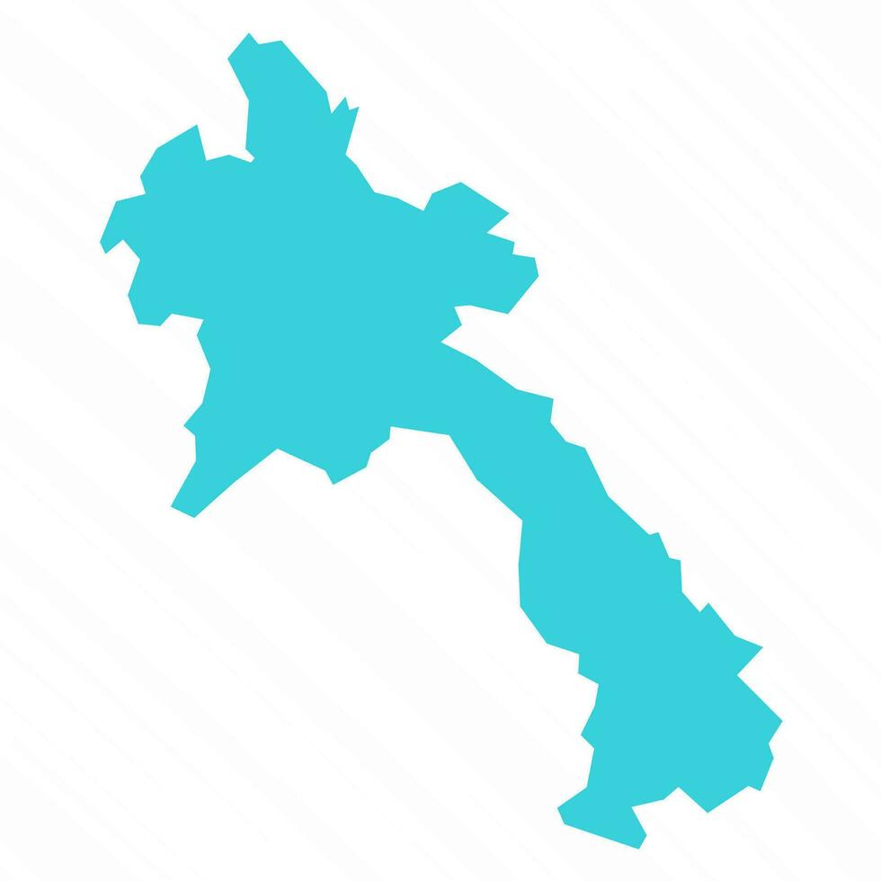 Vector Simple Map of Laos Country