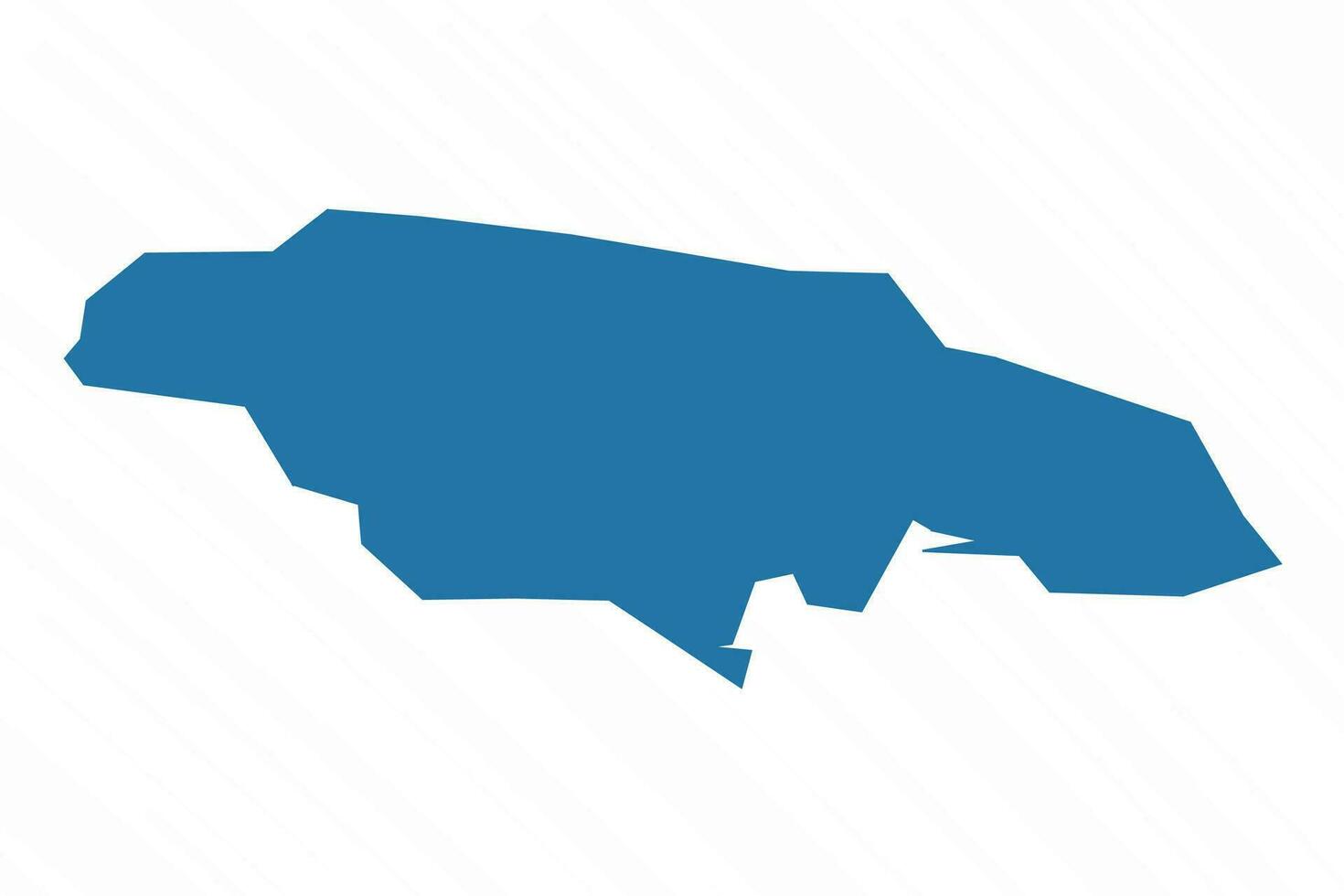 Vector Simple Map of Jamaica Country