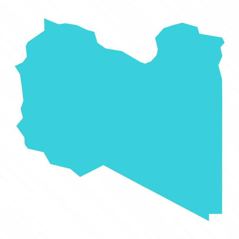 Vector Simple Map of Libya Country