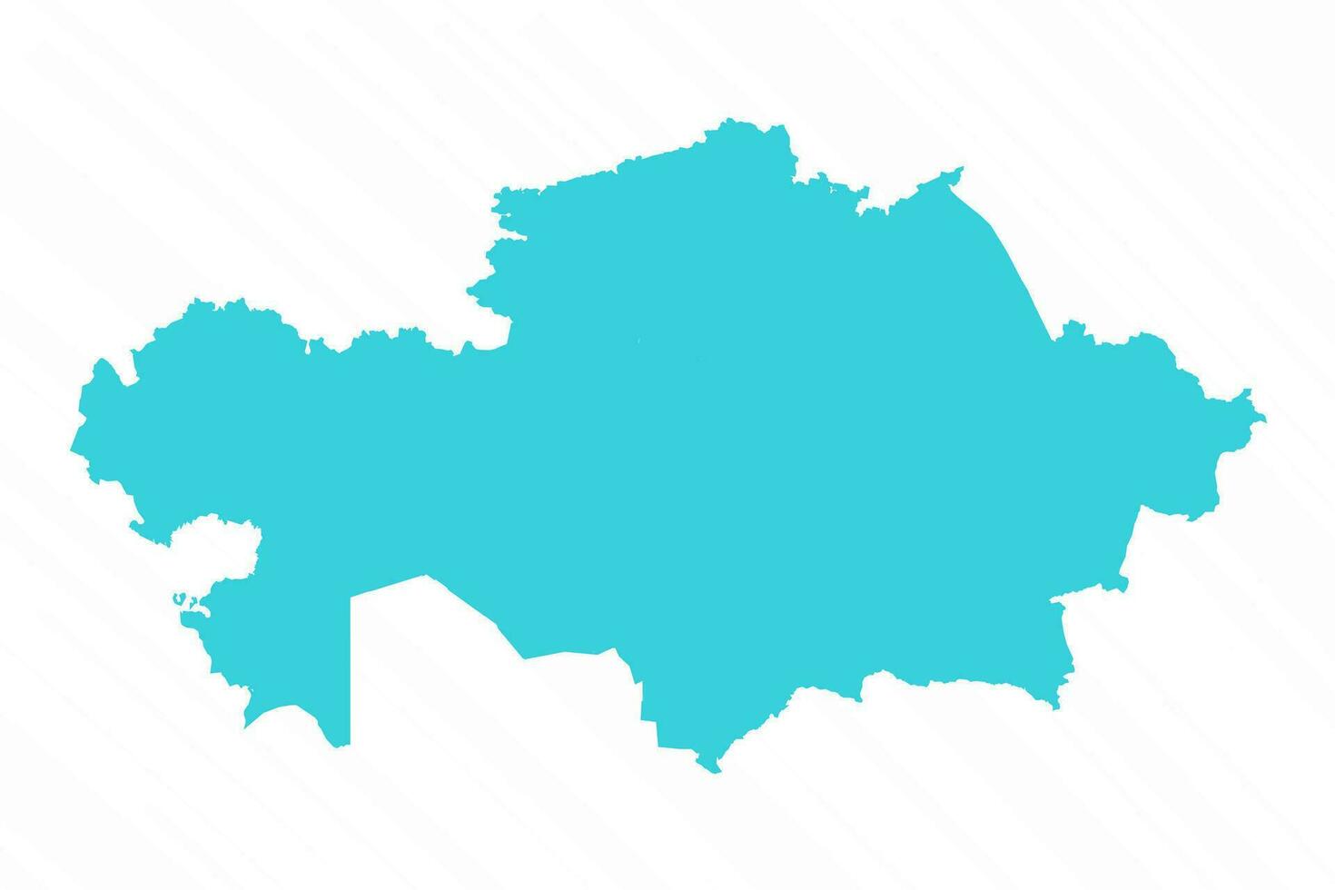 Vector Simple Map of Kazakhstan Country