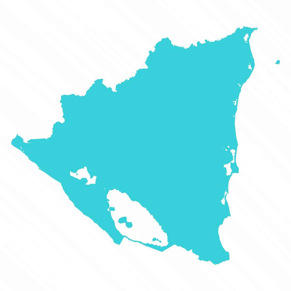 Vector Simple Map of Nicaragua Country