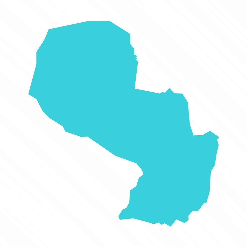 Vector Simple Map of Paraguay Country