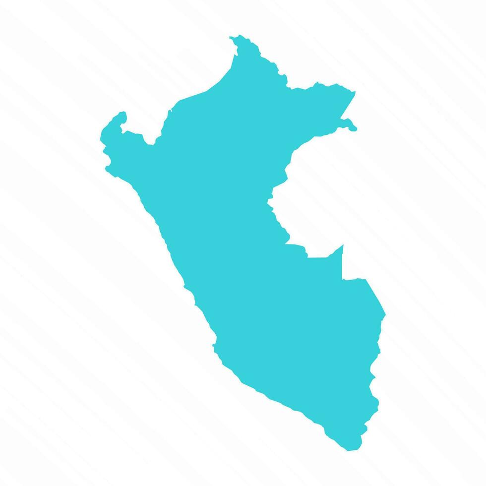 Vector Simple Map of Peru Country