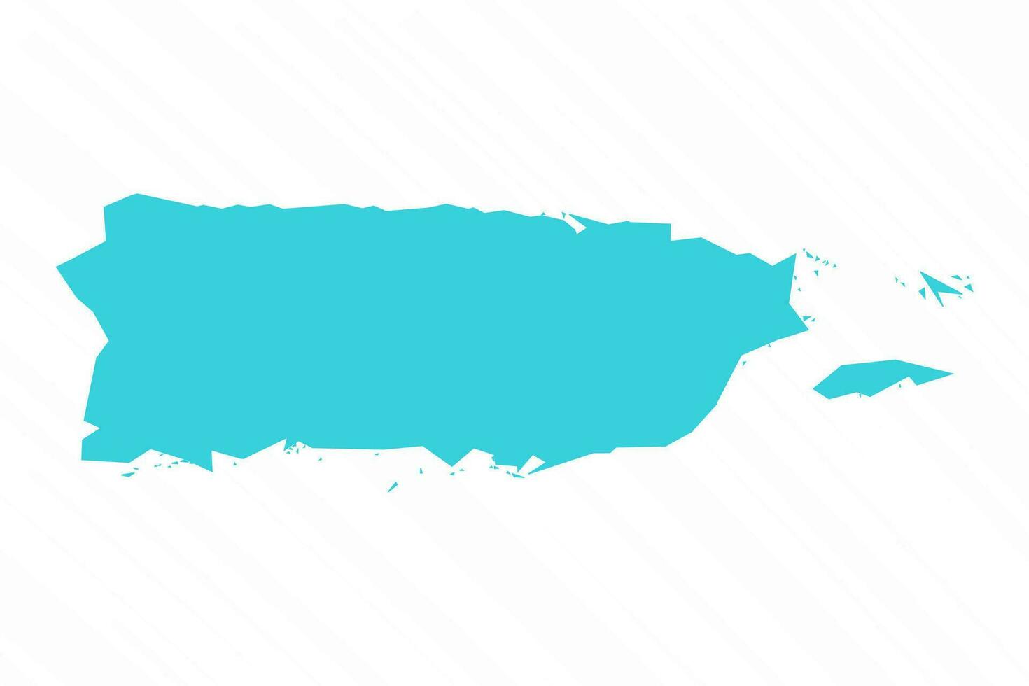 Vector Simple Map of Puerto Rico Country