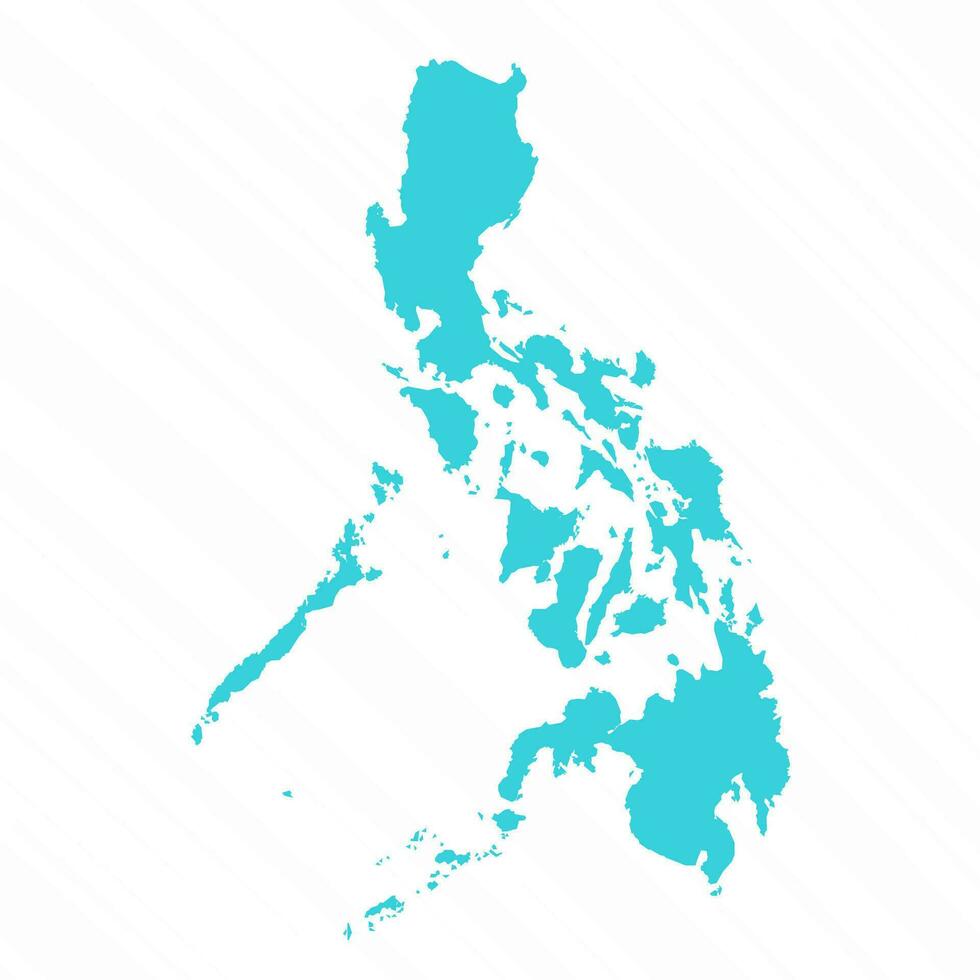 Vector Simple Map of Philippines Country